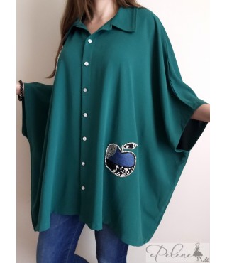 Nauja DW oversize palaidinė su obuoliukais